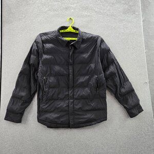 Tesla Men Jacket XL Black Puffer Zipper Long Sleeve